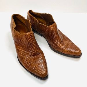 🌿SALE Cole Haan Ariel Woven Leather Point Ankle